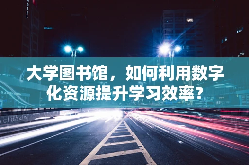 大学图书馆，如何利用数字化资源提升学习效率？