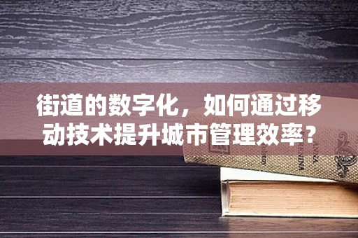街道的数字化，如何通过移动技术提升城市管理效率？