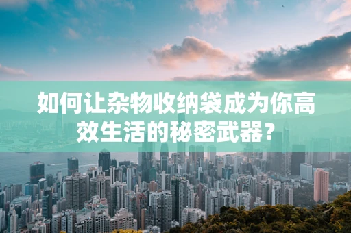 如何让杂物收纳袋成为你高效生活的秘密武器？