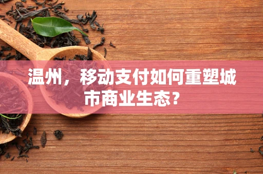 温州，移动支付如何重塑城市商业生态？