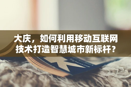 大庆，如何利用移动互联网技术打造智慧城市新标杆？