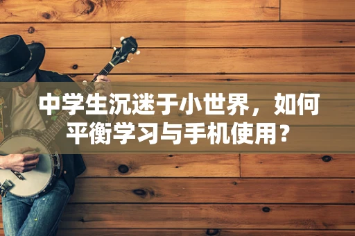 中学生沉迷于小世界，如何平衡学习与手机使用？