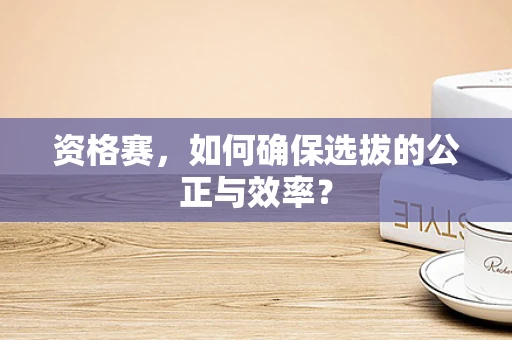 资格赛，如何确保选拔的公正与效率？