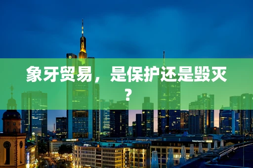 象牙贸易，是保护还是毁灭？