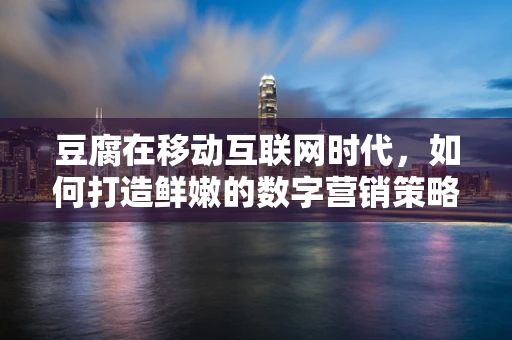 豆腐在移动互联网时代，如何打造鲜嫩的数字营销策略？