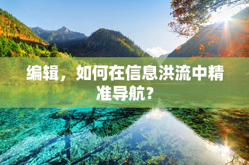 编辑，如何在信息洪流中精准导航？
