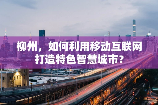 柳州，如何利用移动互联网打造特色智慧城市？