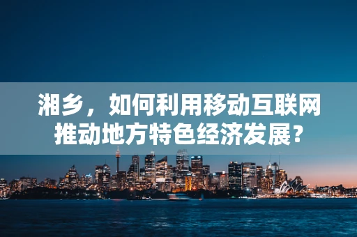 湘乡，如何利用移动互联网推动地方特色经济发展？