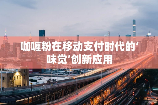 咖喱粉在移动支付时代的‘味觉’创新应用