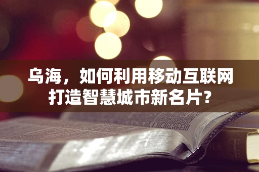 乌海，如何利用移动互联网打造智慧城市新名片？