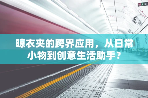 晾衣夹的跨界应用，从日常小物到创意生活助手？