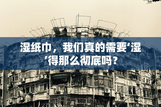 湿纸巾，我们真的需要‘湿’得那么彻底吗？