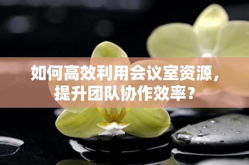 如何高效利用会议室资源，提升团队协作效率？