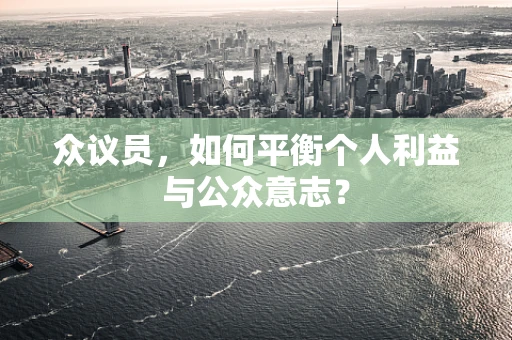 众议员，如何平衡个人利益与公众意志？