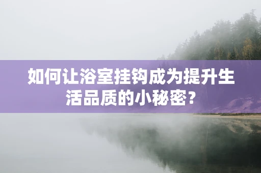 如何让浴室挂钩成为提升生活品质的小秘密？