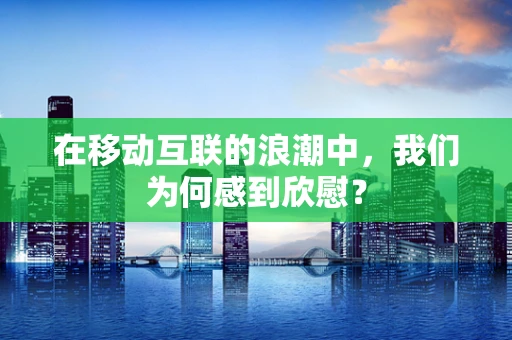 在移动互联的浪潮中，我们为何感到欣慰？