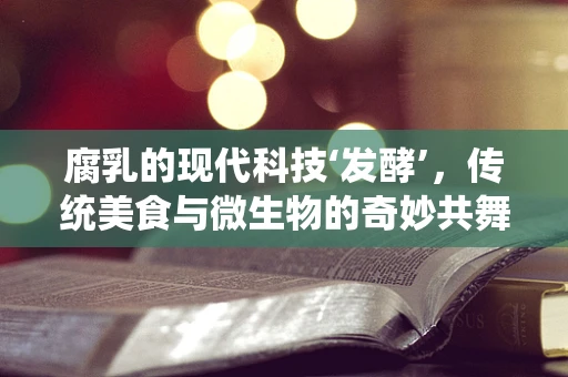 腐乳的现代科技‘发酵’，传统美食与微生物的奇妙共舞