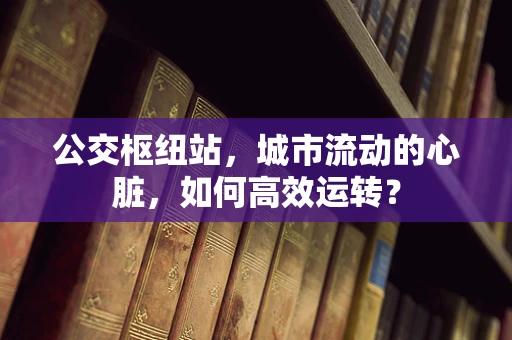 公交枢纽站，城市流动的心脏，如何高效运转？