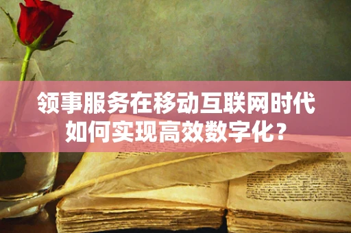 领事服务在移动互联网时代如何实现高效数字化？
