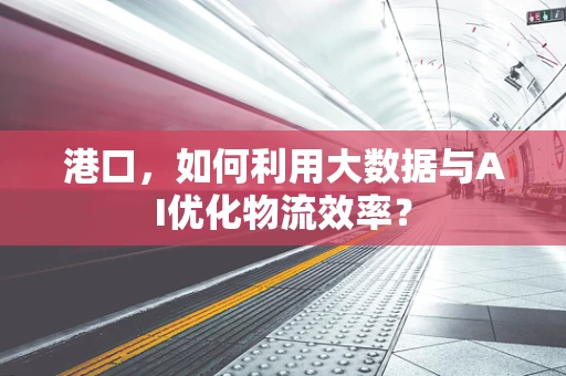港口，如何利用大数据与AI优化物流效率？