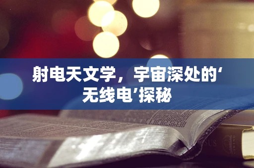 射电天文学，宇宙深处的‘无线电’探秘