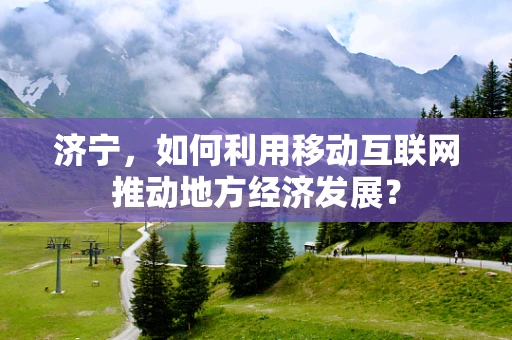 济宁，如何利用移动互联网推动地方经济发展？