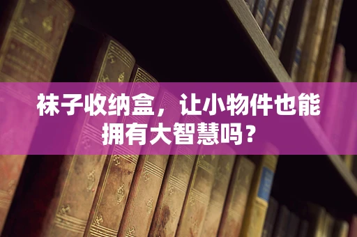 袜子收纳盒，让小物件也能拥有大智慧吗？