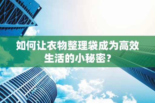 如何让衣物整理袋成为高效生活的小秘密？