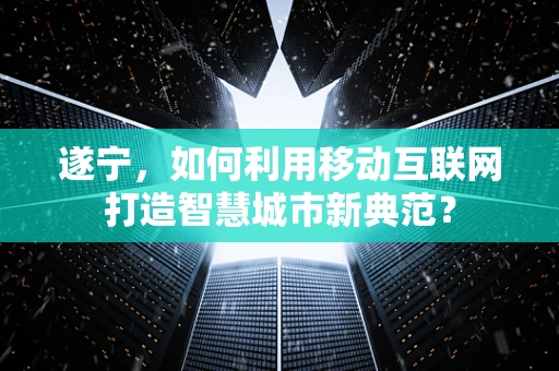 遂宁，如何利用移动互联网打造智慧城市新典范？