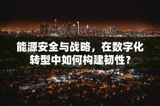 能源安全与战略，在数字化转型中如何构建韧性？