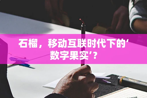 石榴，移动互联时代下的‘数字果实’？