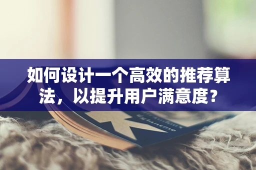 如何设计一个高效的推荐算法，以提升用户满意度？