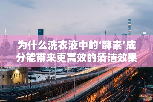 为什么洗衣液中的‘酵素’成分能带来更高效的清洁效果？