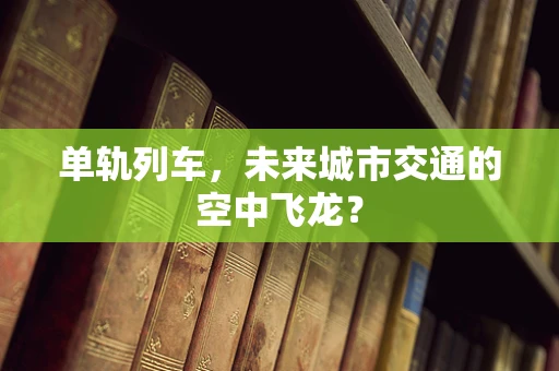 单轨列车，未来城市交通的空中飞龙？