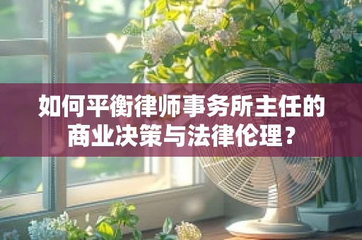 如何平衡律师事务所主任的商业决策与法律伦理？