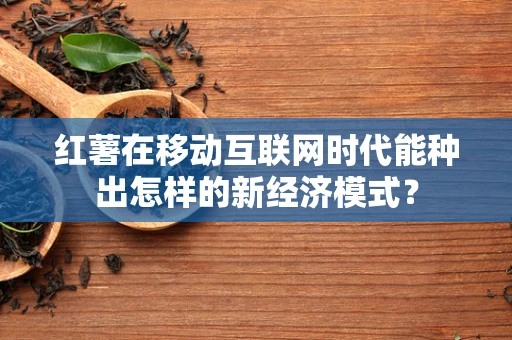 红薯在移动互联网时代能种出怎样的新经济模式？