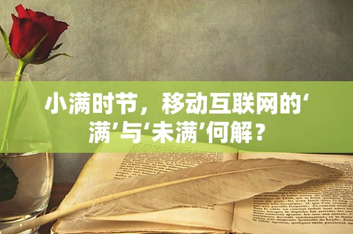 小满时节，移动互联网的‘满’与‘未满’何解？