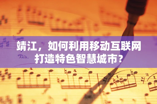 靖江，如何利用移动互联网打造特色智慧城市？