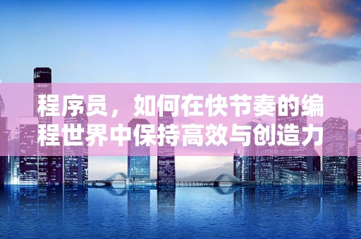 程序员，如何在快节奏的编程世界中保持高效与创造力？