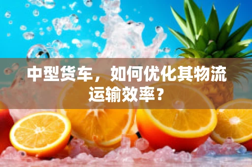 中型货车，如何优化其物流运输效率？