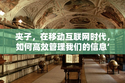夹子，在移动互联网时代，如何高效管理我们的信息‘夹’？