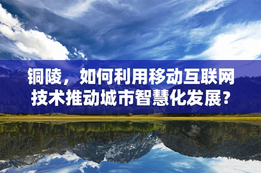 铜陵，如何利用移动互联网技术推动城市智慧化发展？