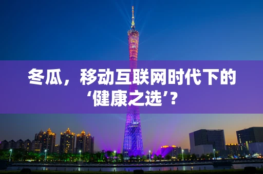 冬瓜，移动互联网时代下的‘健康之选’？
