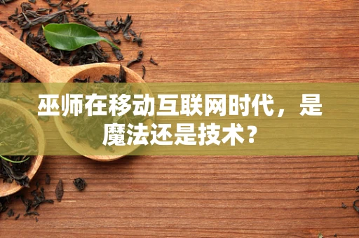 巫师在移动互联网时代，是魔法还是技术？