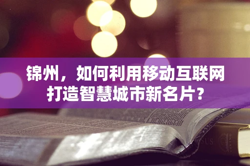 锦州，如何利用移动互联网打造智慧城市新名片？