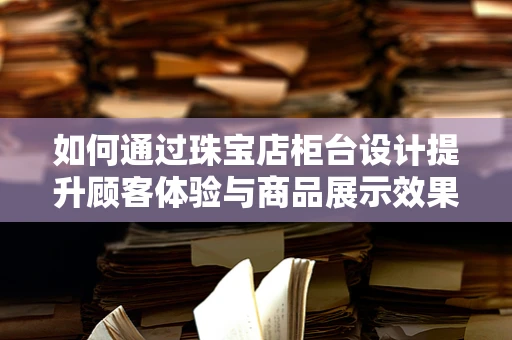 如何通过珠宝店柜台设计提升顾客体验与商品展示效果？