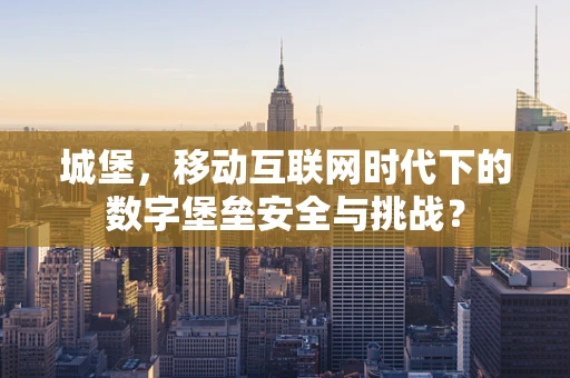 城堡，移动互联网时代下的数字堡垒安全与挑战？