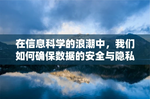 在信息科学的浪潮中，我们如何确保数据的安全与隐私？