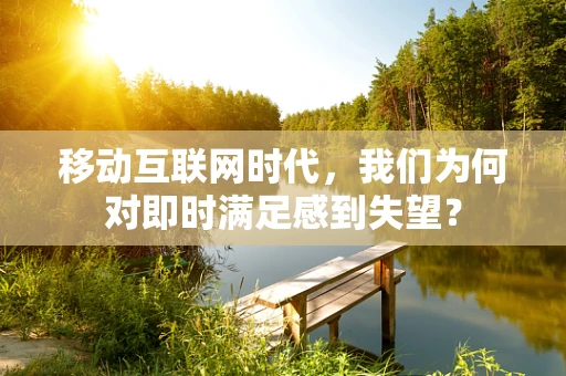 移动互联网时代，我们为何对即时满足感到失望？