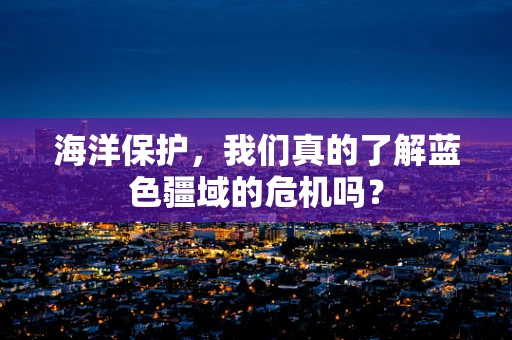 海洋保护，我们真的了解蓝色疆域的危机吗？